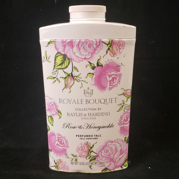 Baylis Harding Royale Bouquet Rose & Honeysuckle Perfumed Talc 7 oz NOS